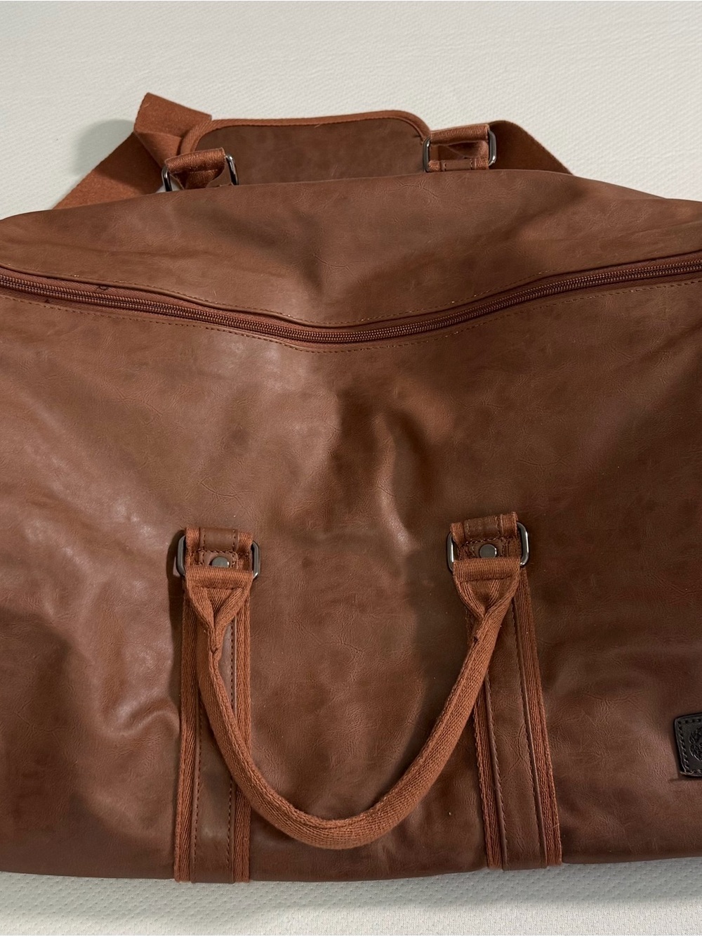 Men's Brown Leather Weekender Bag